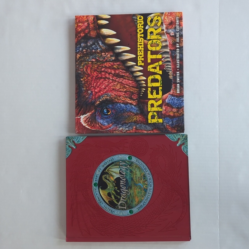(2) Bundle Dragons Prehistoric Predators  Hardcover Books